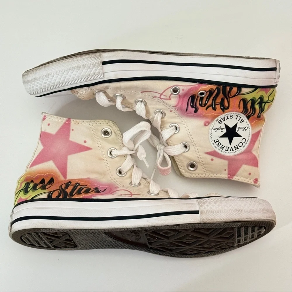 Chuck Taylor All Star Converse Airbrush Graffiti Size Women 7 | Men 5 - Picture 5 of 13